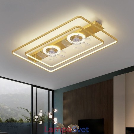 Moderný zapustený stropný ventilátor s diaľkovým ovládaním svetiel Moderný zapustený stropný ventilátor s diaľkovým ovládaním svetiel