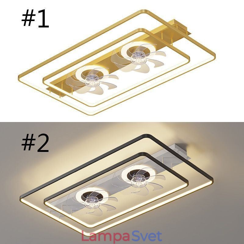 Moderný zapustený stropný ventilátor s diaľkovým ovládaním svetiel