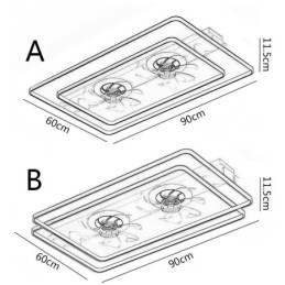 Moderný zapustený stropný ventilátor s diaľkovým ovládaním svetiel