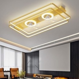 Moderný zapustený stropný ventilátor s diaľkovým ovládaním svetiel