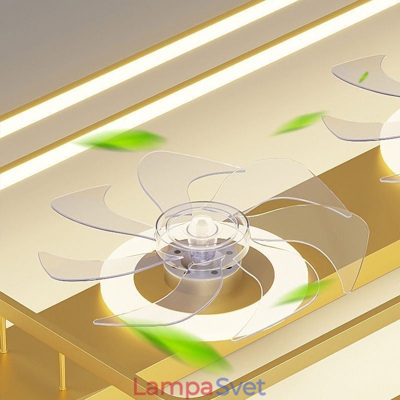 Moderný zapustený stropný ventilátor s diaľkovým ovládaním svetiel