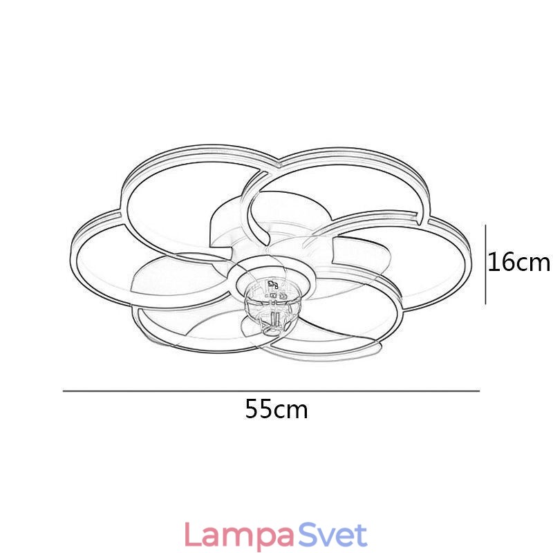 Stropné ventilátory so svetlami luster Ventilateur