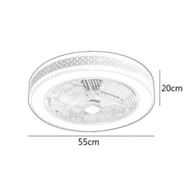 Ultra tenký stropný ventilátor Svetlo Neviditeľný stropný ventilátor so svetlom