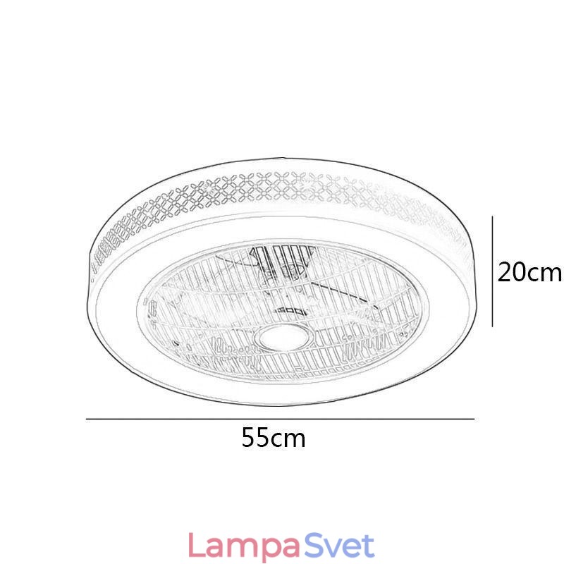Ultra tenký stropný ventilátor Svetlo Neviditeľný stropný ventilátor so svetlom