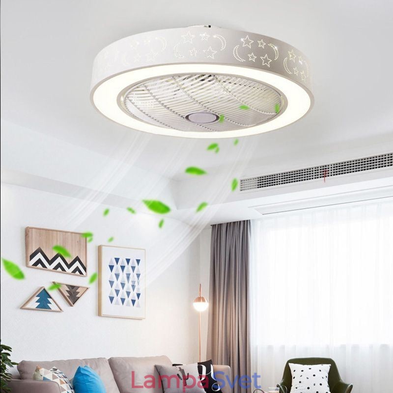 Ultra tenký stropný ventilátor Svetlo Neviditeľný stropný ventilátor so svetlom