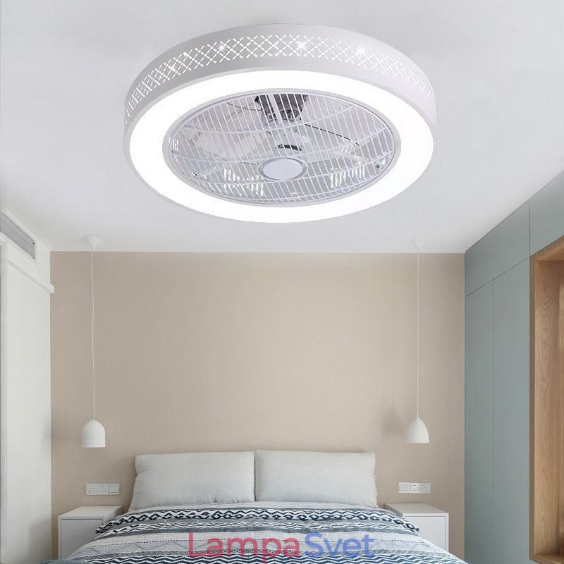 Ultra tenký stropný ventilátor Svetlo Neviditeľný stropný ventilátor so svetlom