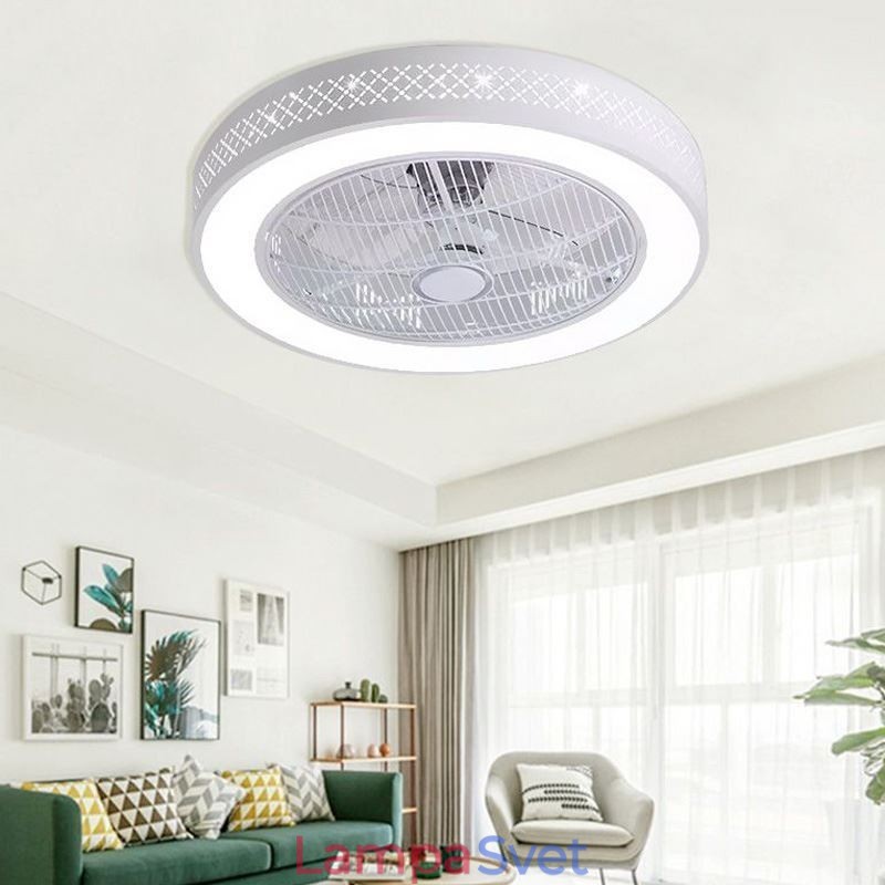 Ultra tenký stropný ventilátor Svetlo Neviditeľný stropný ventilátor so svetlom