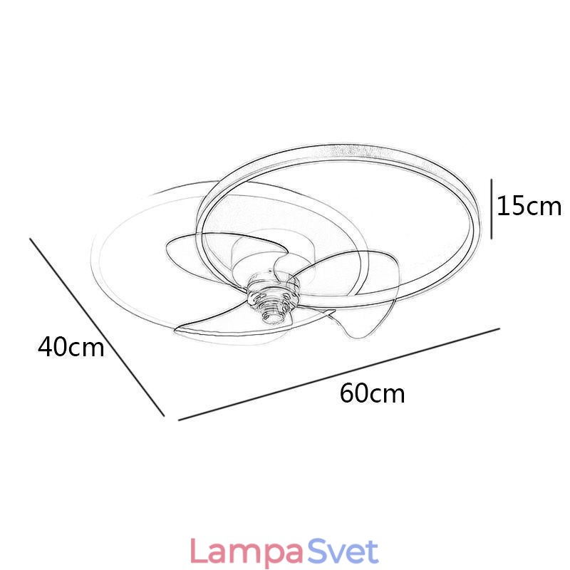 Lampa stropného ventilátora Moderné svietidlá v štýle Art Deco
