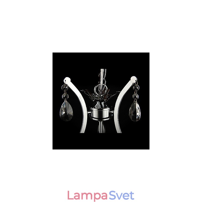 Kovový krištáľový luster s 3 svetlami