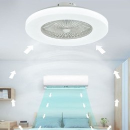 Trichromatické stmievanie stropného osvetlenia ventilátora 3-rýchlostné diaľkové ovládanie
