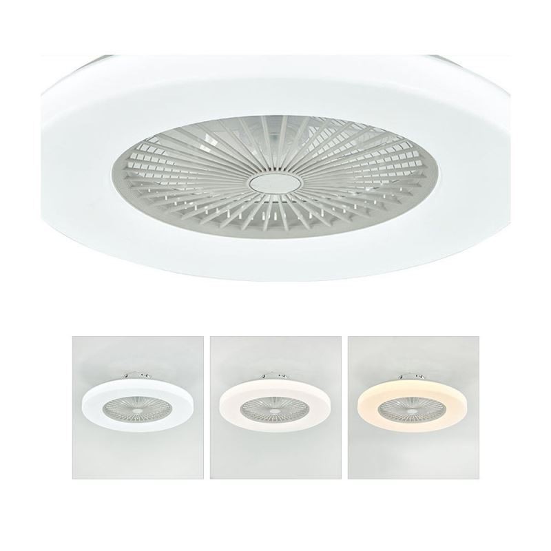 Trichromatické stmievanie stropného osvetlenia ventilátora 3-rýchlostné diaľkové ovládanie