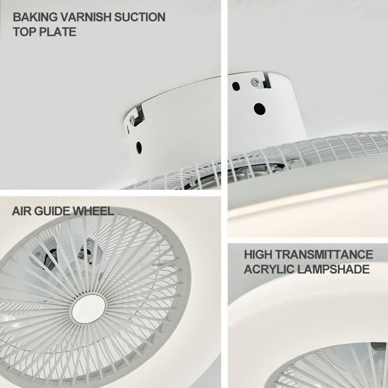 Trichromatické stmievanie stropného osvetlenia ventilátora 3-rýchlostné diaľkové ovládanie