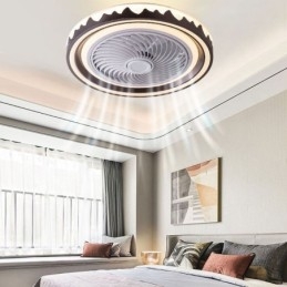 Stropné svietidlo s okrúhlym ventilátorom, 3 rýchlosti s diaľkovým ovládaním