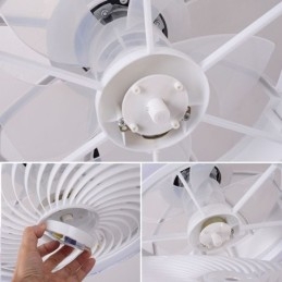 Stropné svietidlo s okrúhlym ventilátorom, 3 rýchlosti s diaľkovým ovládaním