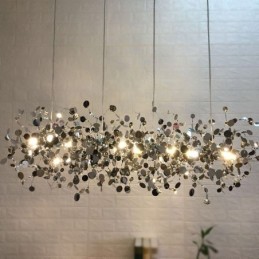 Moderný minimalistický luster z nehrdzavejúcej ocele