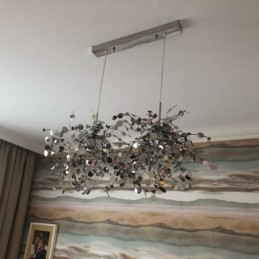 Moderný minimalistický luster z nehrdzavejúcej ocele