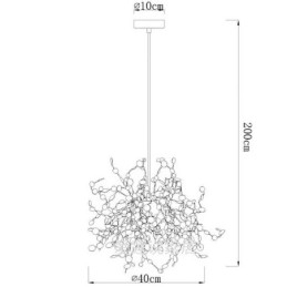 3 svietidlá Luster Svetlo Závesné svietidlo z nehrdzavejúcej ocele Stropné svietidlo