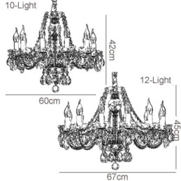 Transparentný krištáľový luster European Gold Body Luxusné dekoratívne stropné svietidlo