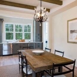 Čierny retro luster krištáľové stropné svietidlo