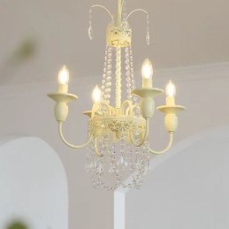 Nordic Crystal Luster Paint Craft Cream Stropné svietidlo