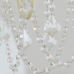 Nordic Crystal Luster Paint Craft Cream Stropné svietidlo