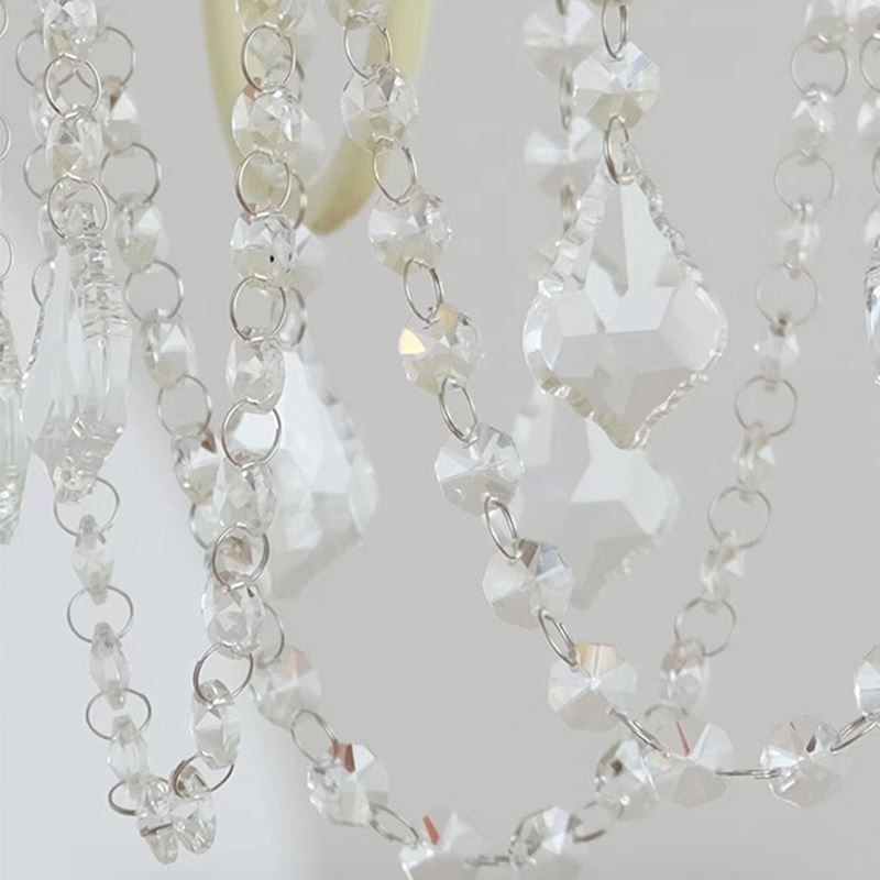 Nordic Crystal Luster Paint Craft Cream Stropné svietidlo