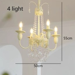 Nordic Crystal Luster Paint Craft Cream Stropné svietidlo