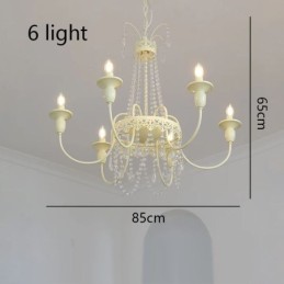 Nordic Crystal Luster Paint Craft Cream Stropné svietidlo
