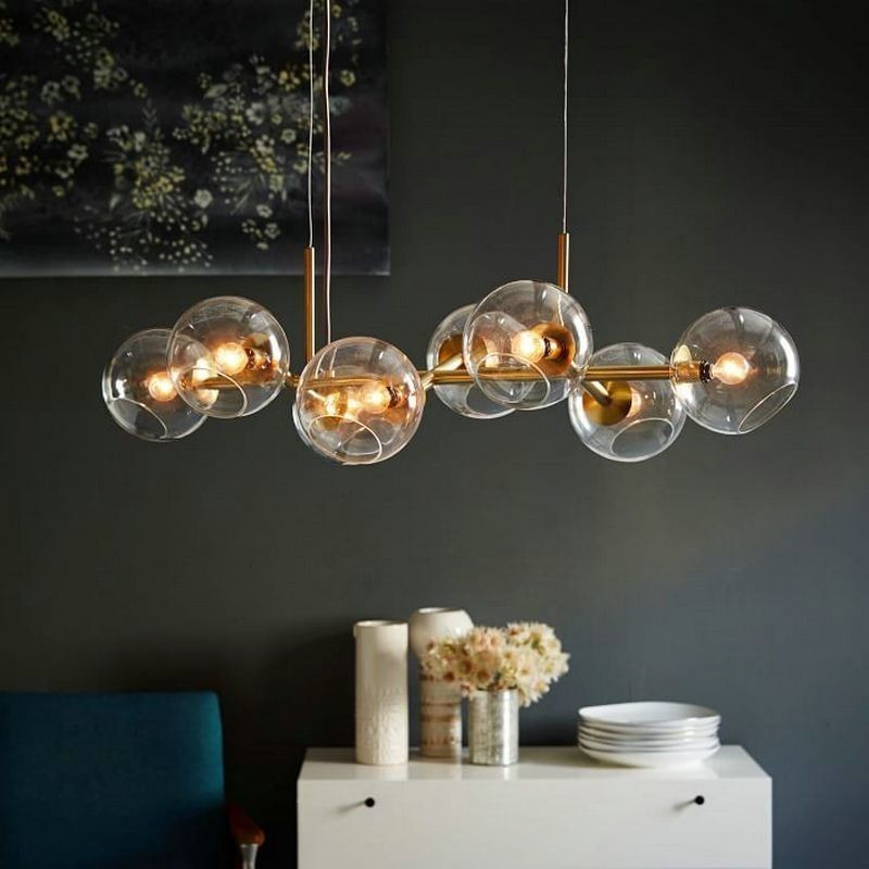 Súčasná závesná lampa Magic Bean Simple s 8 svetlami
