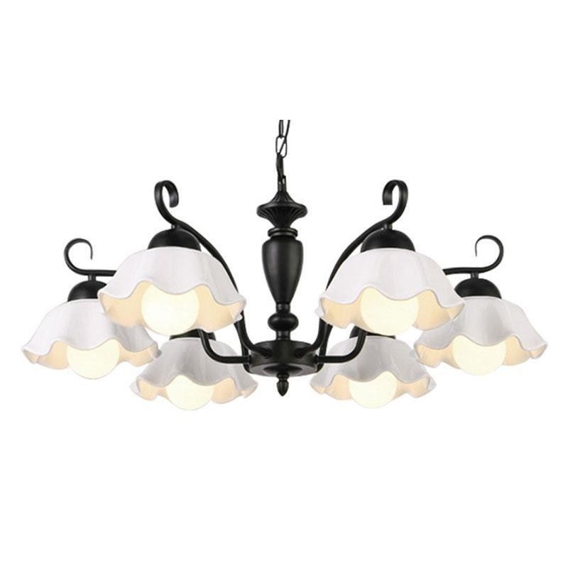 Severský železný prívesok Svetlý kvet Tvar Sklenená lampa Tienidlo Luster