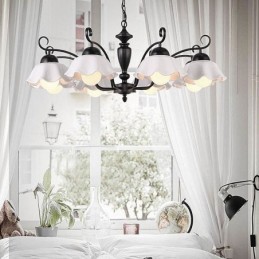 Severský železný prívesok Svetlý kvet Tvar Sklenená lampa Tienidlo Luster