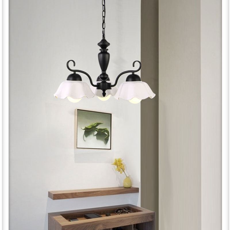 Severský železný prívesok Svetlý kvet Tvar Sklenená lampa Tienidlo Luster