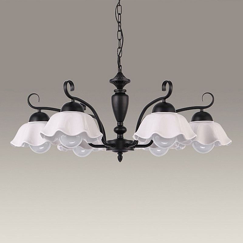 Severský železný prívesok Svetlý kvet Tvar Sklenená lampa Tienidlo Luster