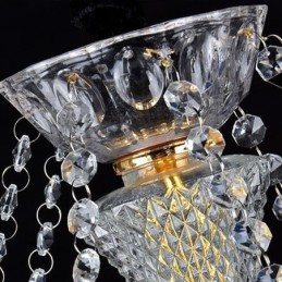 Európsky krištáľový luster Luxusný prívesok Svetlomodrý prívesok