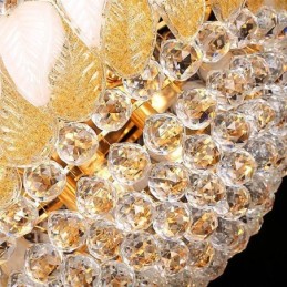 Veľký luxusný krištáľový luster Európske zlaté stropné svietidlo