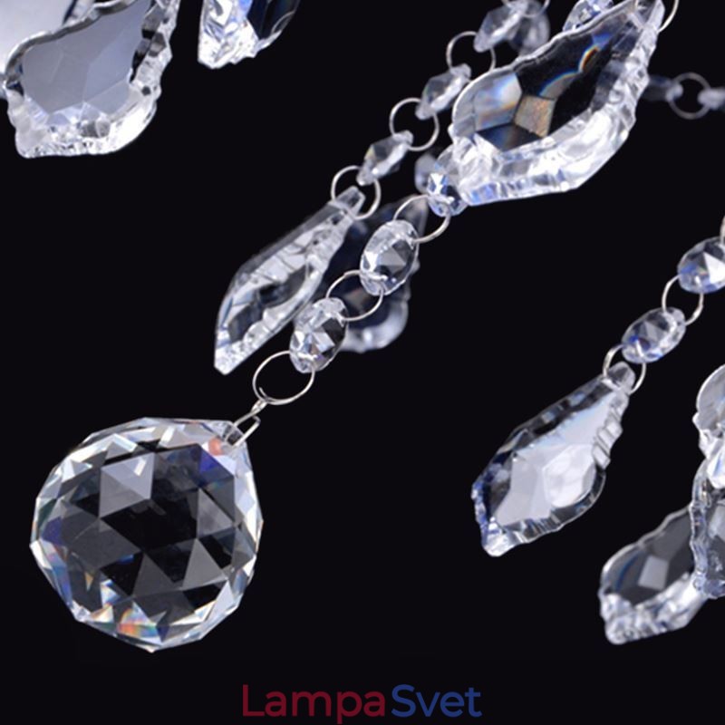 Elegantný fialový krištáľový stropný európsky luster