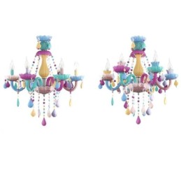 Európsky farebný krištáľový luster Macaron Pendant Light