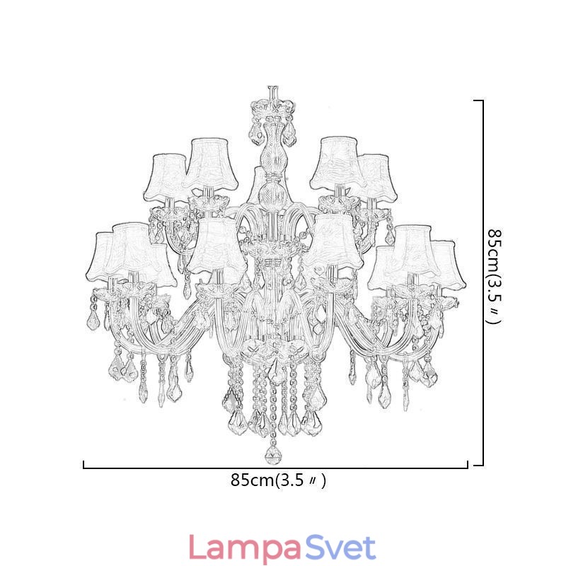Veľký luxusný krištáľový luster Európske jantárové stropné svietidlo