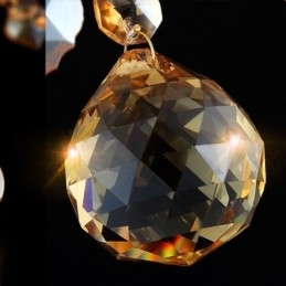 Veľký luxusný krištáľový luster Európske jantárové stropné svietidlo