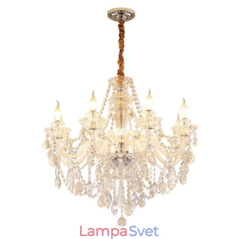 Luxusný krištáľový luster Európske elegantné závesné svietidlo