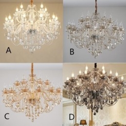 Luxusný krištáľový luster Európske elegantné závesné svietidlo