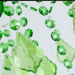 Jedinečný krištáľový luster v európskom štýle so zeleným závesným svietidlom