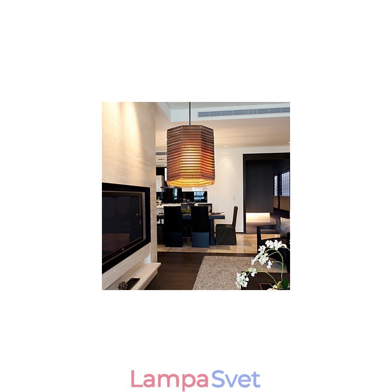 Závesná lampa 1 Ľahký moderný látkový materiál