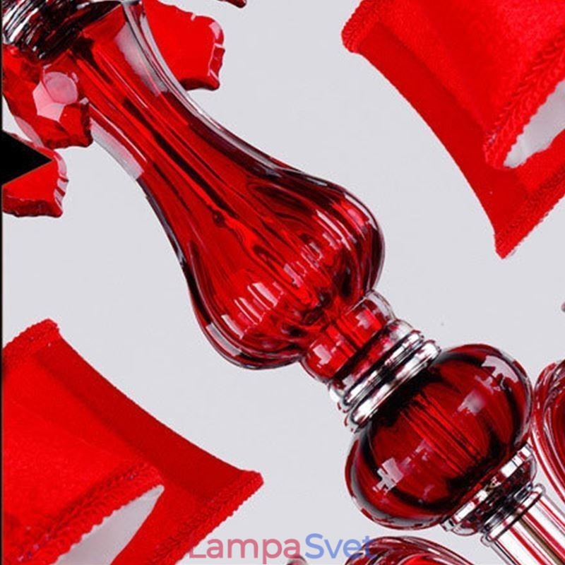 Krištáľový luster European Red Color Závesné svetlo