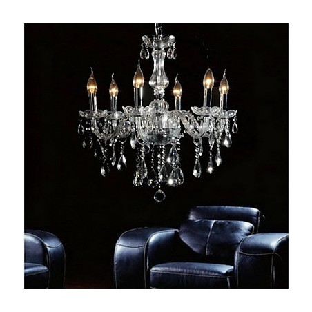 Elegantný kryštálový luster so 6 svetlami Elegantný kryštálový luster so 6 svetlami