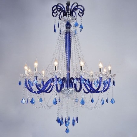 Európsky krištáľový luster Elegantné závesné svietidlo Európsky krištáľový luster Elegantné závesné svietidlo