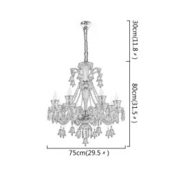 Krištáľové stropné svietidlo Európsky luster Ring Bells Pendant Light