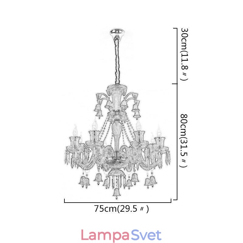 Krištáľové stropné svietidlo Európsky luster Ring Bells Pendant Light