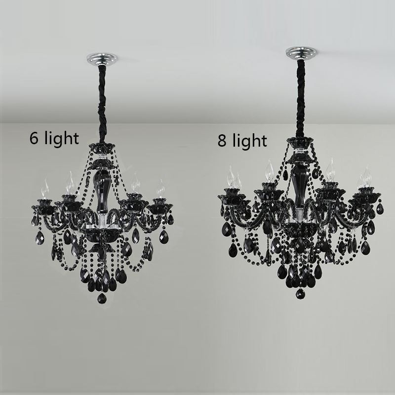 Luxusný krištáľový luster European Black 10 Lights