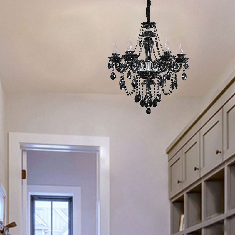 Luxusný krištáľový luster European Black 10 Lights